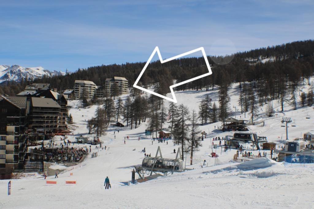 Risoul 1850 - Appart' 4 Personnes Ski Aux Pieds Bagian luar foto